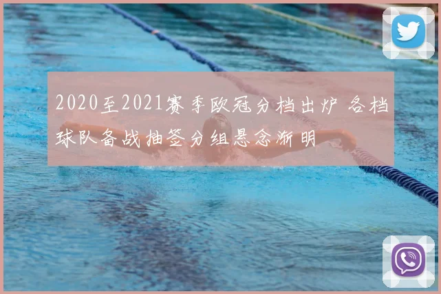 2020至2021赛季欧冠分档出炉 各档球队备战抽签分组悬念渐明